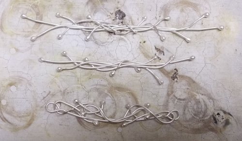 Judy Larson's Silver Scrap Wire Focals to Embellish - , Contemporary Wire Jewelry, Findings, Clasps, Components, Butane Torch, Soldering, Solder, Design, Silver Scrap Wire Focals to Embellish